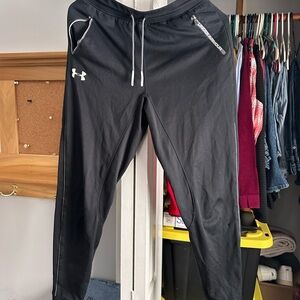 Under Armour Black Kids Joggers with White Logo